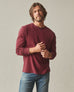Men's Premium Slub Crew Tee Long Sleeve - Bonfire Red